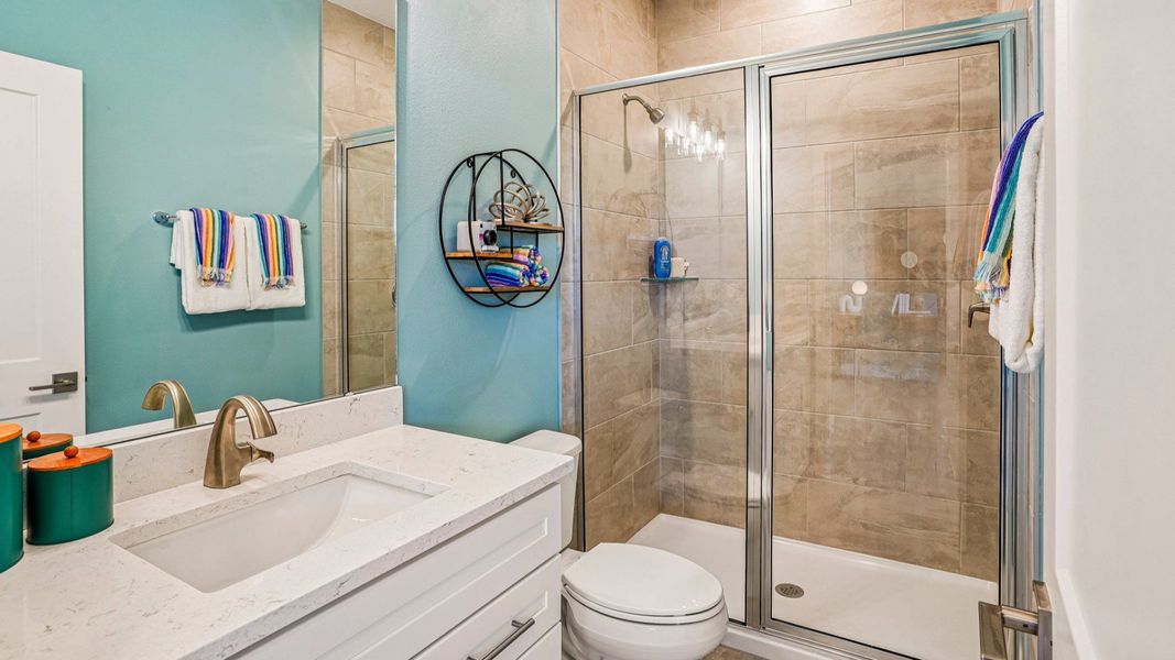 Oleander Second Floor Loft Space Secondary Suite Bathroom by DRB Homes in Ardisia Park in New Smyrna Beach, FL Oleander Second Floor Loft Space Secondary Suite Bathroom by DRB Homes in Ardisia Park in New Smyrna Beach, FL