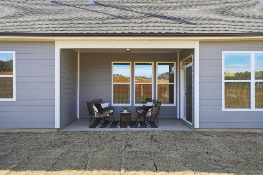 Exterior details and patio area of a home in Carrington, Stanley (Image 30).