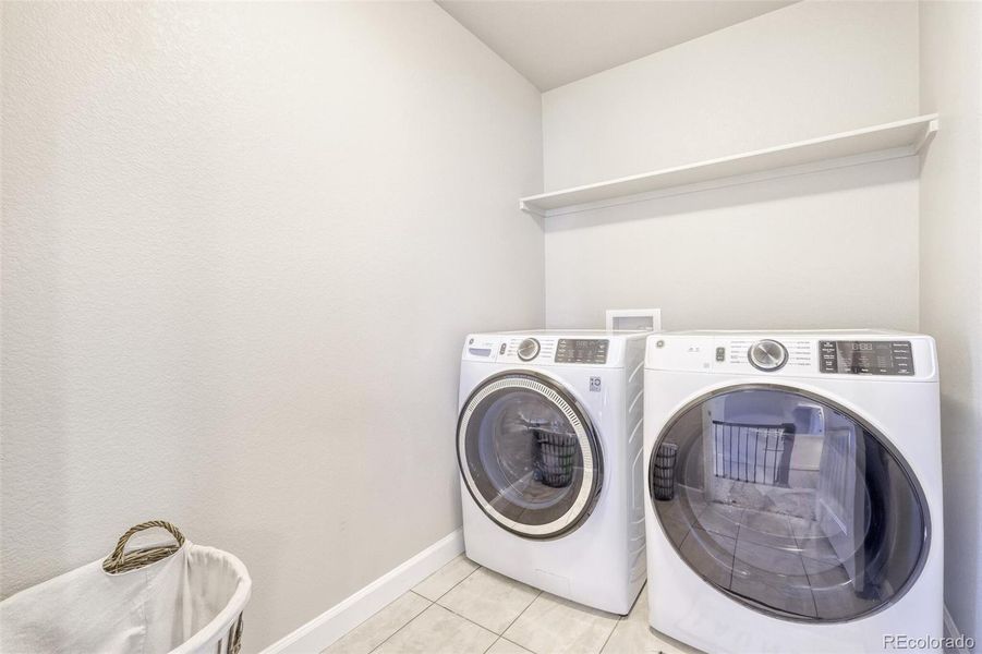 laundry room on upper level with bedrooms