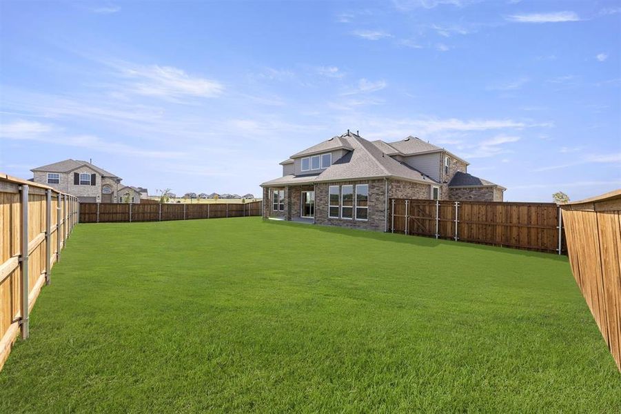 Front exterior of a new home in Polo Ridge, Mesquite, TX, highlighting curb appeal (Image 18). Front exterior of a new home in Polo Ridge, Mesquite, TX, highlighting curb appeal (Image 18).