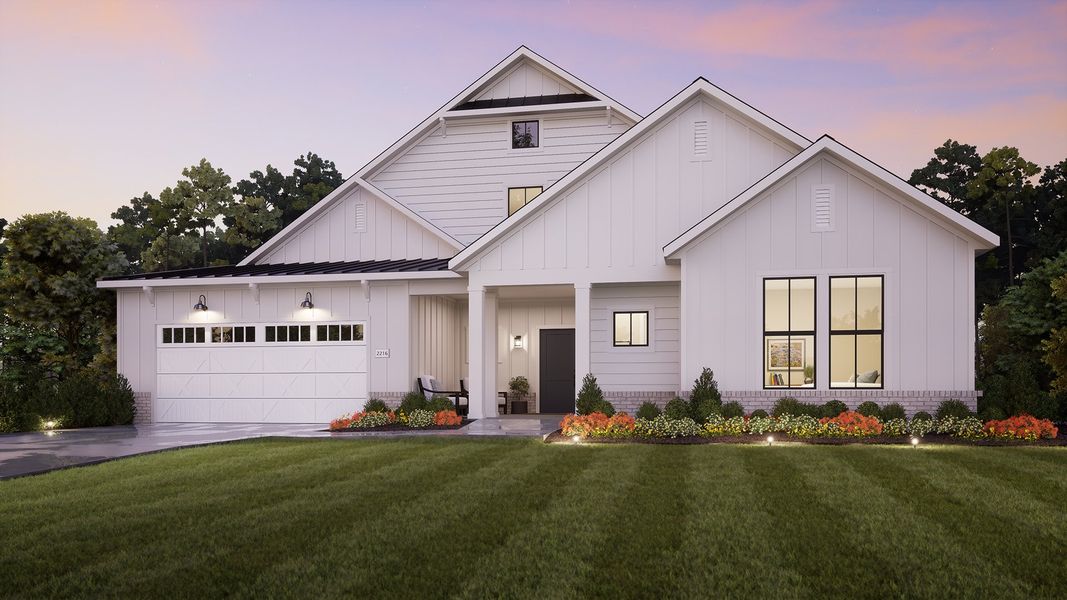 Representative exterior photo of a completed home built from the Provenance by Epcon Communities in The Courtyards at Redbud Lane, Holly Springs, GA (Image 18).