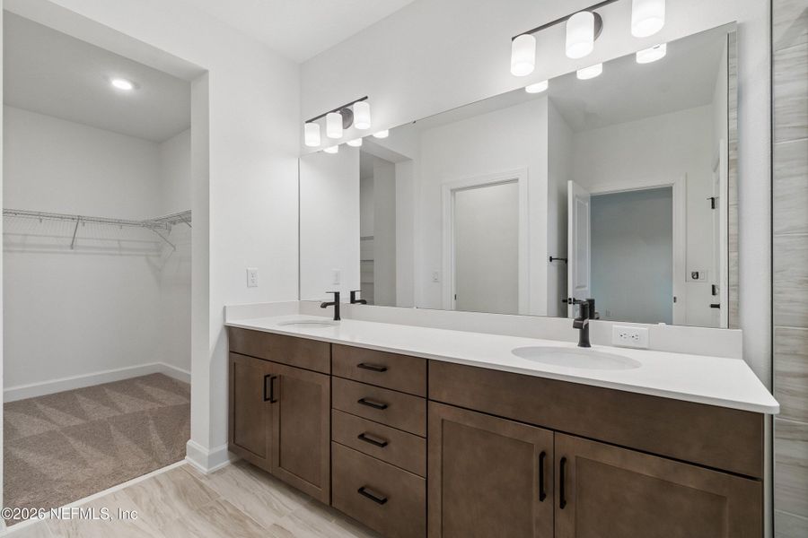Furnished interior view inside a new home in Westerly Park at Wildlight - Courtyard Collection, Yulee (Image 14).