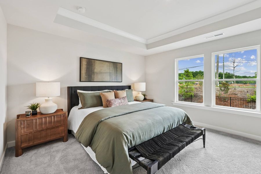 Representative furnished interior of a home built from the Eno by Tri Pointe Homes in Tredenham, Durham (Image 13).