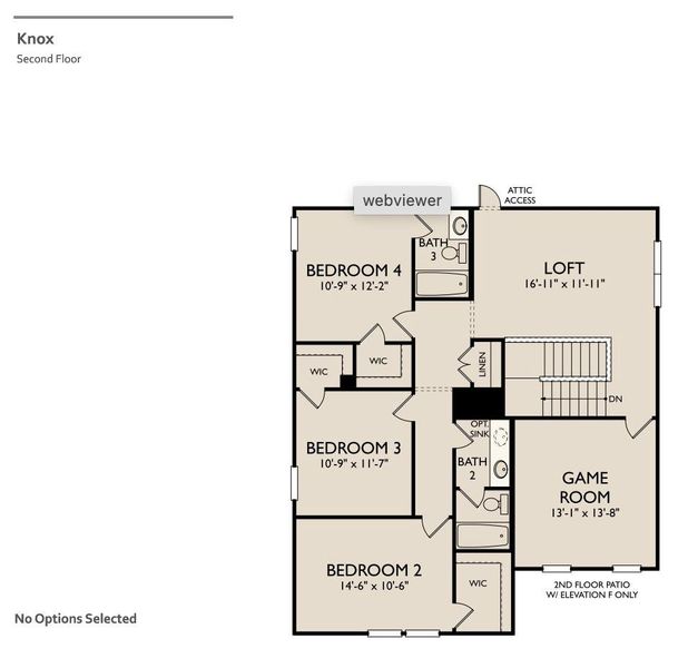 2D floor plan layout of this home in Covered Bridge, Hutto, TX (Image 3).