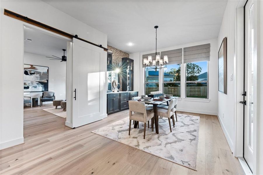 Breakfast with Built-in Buffet Cabinet