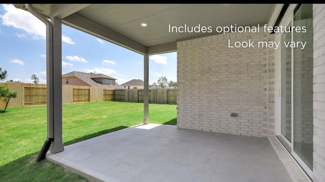 Exterior details and patio area of a home in WILDTREE 50', Montgomery (Image 3).