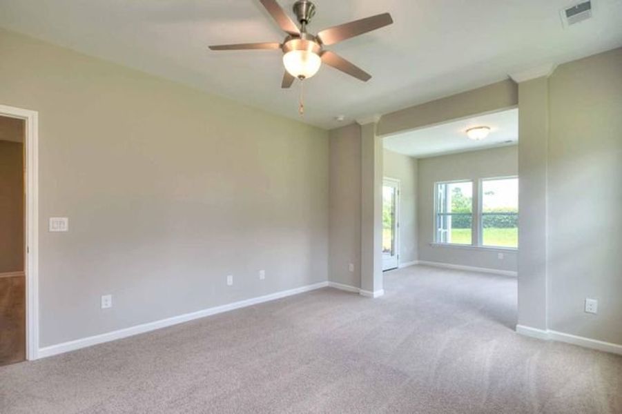 Representative unfurnished interior of a home built from the Sinclair by True Homes in Enclave at Wild Rose, Rock Hill (Image 13). Representative unfurnished interior of a home built from the Sinclair by True Homes in Enclave at Wild Rose, Rock Hill (Image 13).