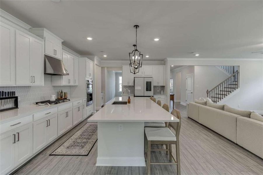 Furnished interior view inside a new home in Overlook at Lanier, Buford (Image 34).