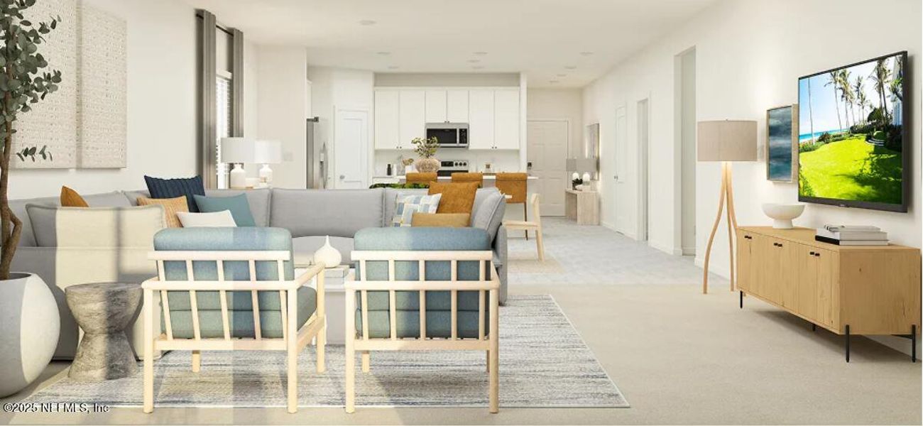 Furnished interior view inside a new home in Tributary: Tributary Royal Collection, Yulee (Image 6).