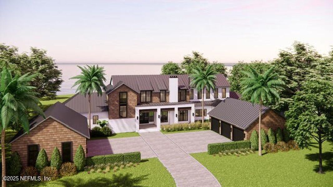 Front exterior of a new home in , Jacksonville, FL, highlighting curb appeal (Image 1).