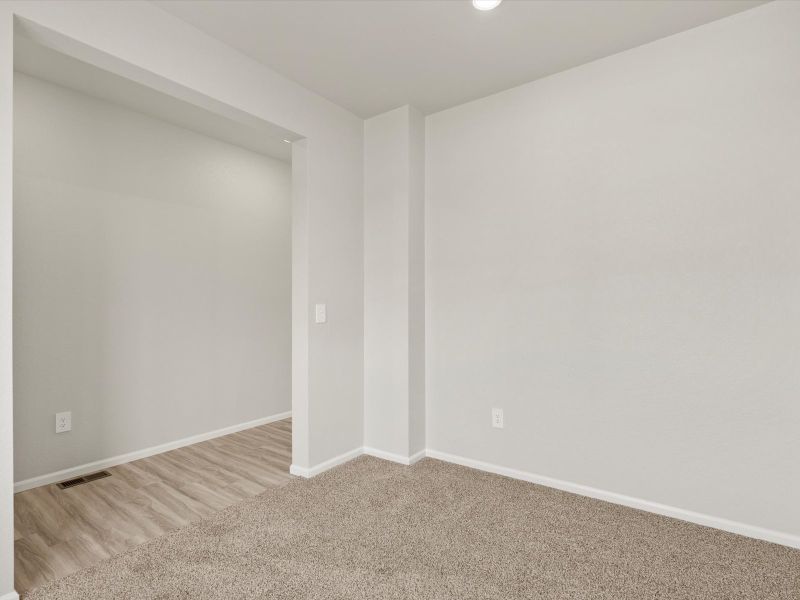 The Pagosa floorplan image taken at a Meritage Homes community in Greeley, CO. The Pagosa floorplan image taken at a Meritage Homes community in Greeley, CO.