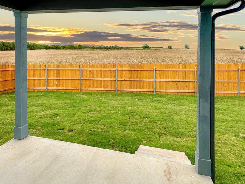 Exterior details and patio area of a home in Prairie Winds, Hutto (Image 3).