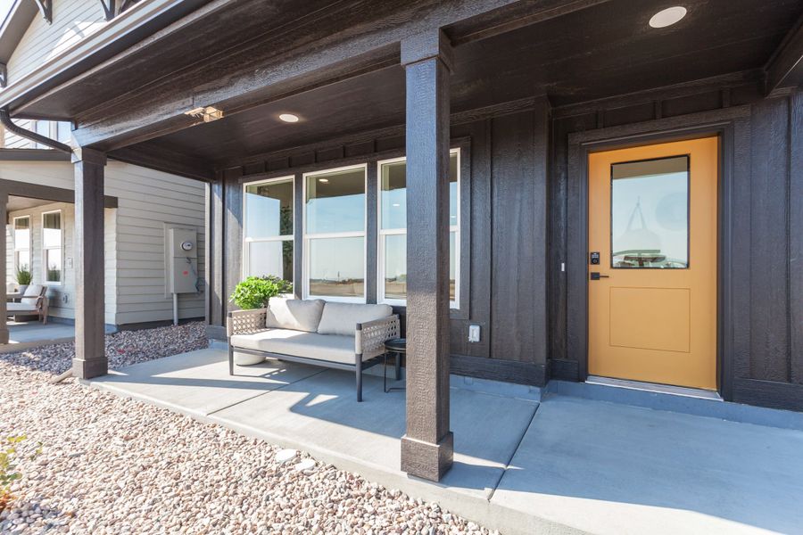 Representative exterior details of a home built from the Marigold by Hartford Homes in Bloom, Fort Collins (Image 4).