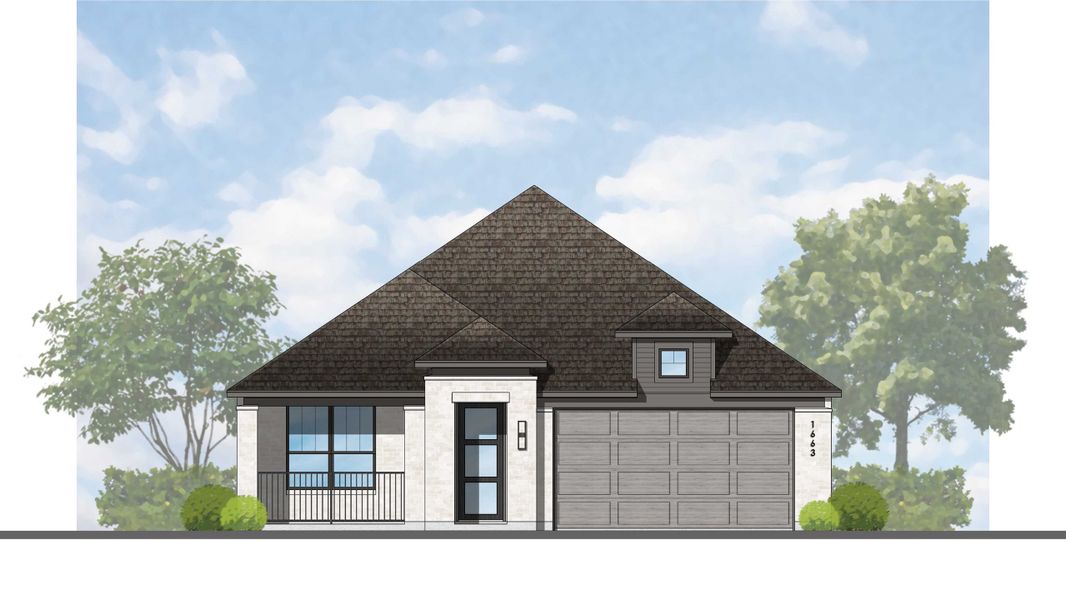Representative rendering of the exterior for the Picasso Plan by Highland Homes (Image 3). Representative rendering of the exterior for the Picasso Plan by Highland Homes (Image 3).