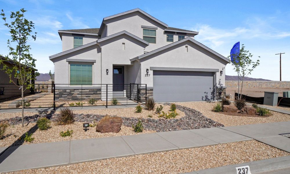 Representative exterior photo of a completed home built from the Capitan by Hakes Brothers in Hillside Park, El Paso, TX (Image 20).
