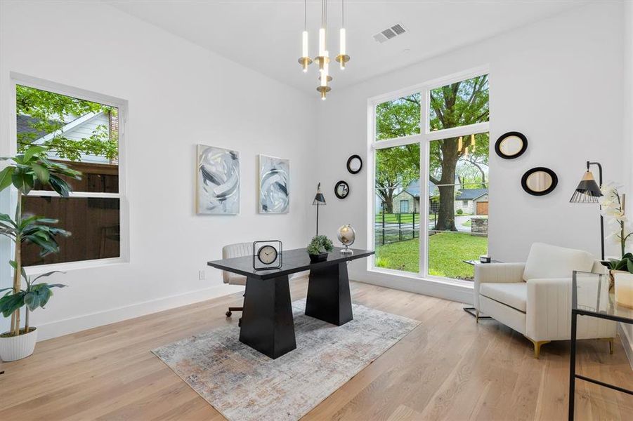 Furnished interior view inside a new home in , Dallas (Image 11). Furnished interior view inside a new home in , Dallas (Image 11).