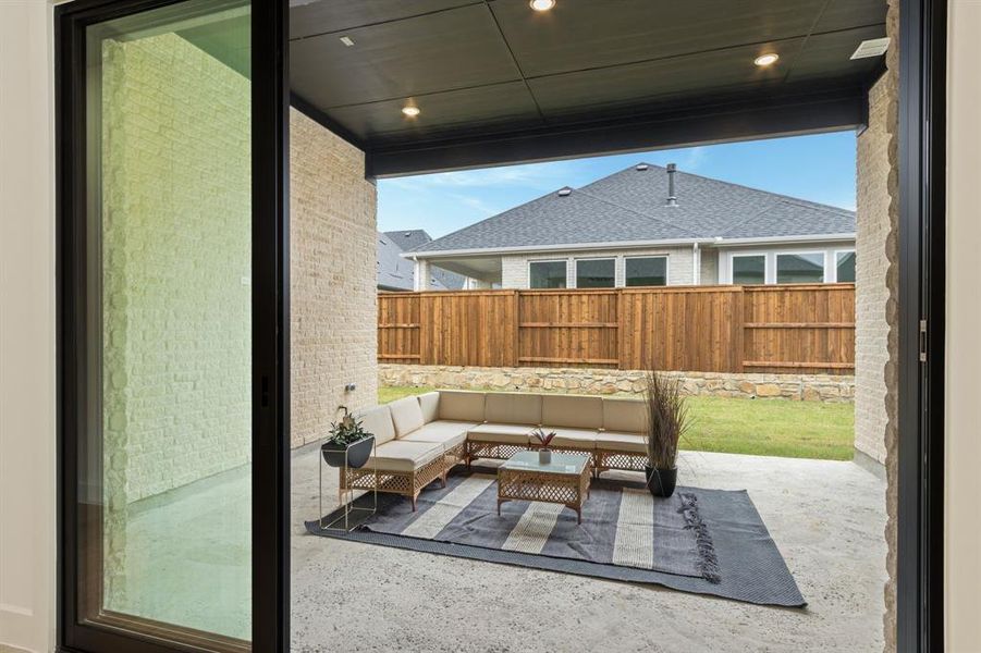 Exterior details and patio area of a home in , Prosper (Image 26). Exterior details and patio area of a home in , Prosper (Image 26).