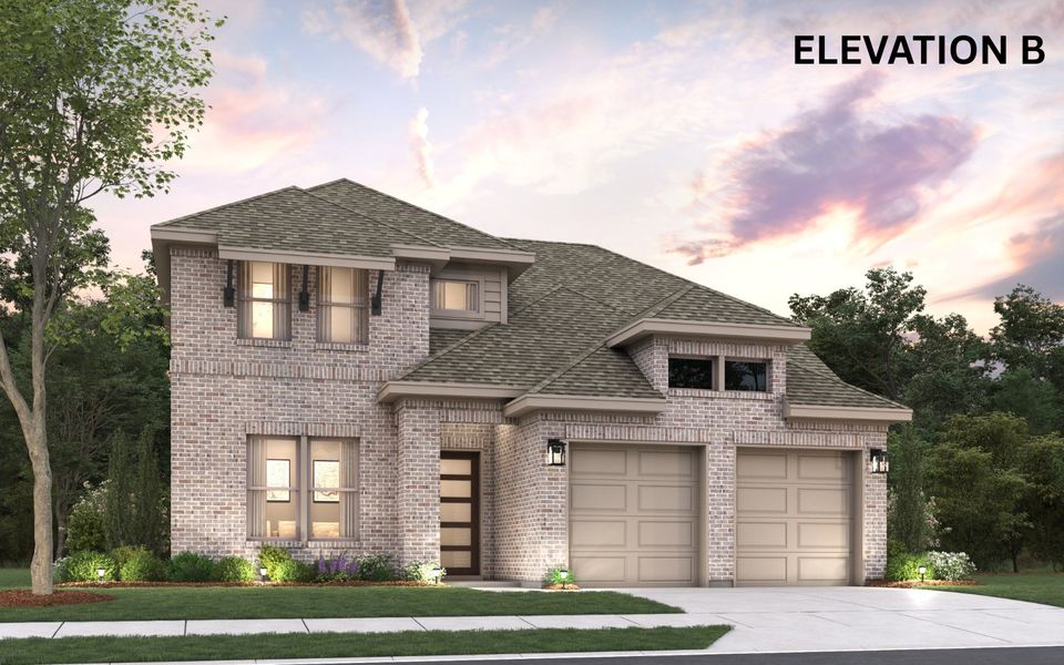 Representative exterior photo of a completed home built from the Madison by Cambridge Homes in Ribbonwood, Aubrey, TX (Image 17). Representative exterior photo of a completed home built from the Madison by Cambridge Homes in Ribbonwood, Aubrey, TX (Image 17).