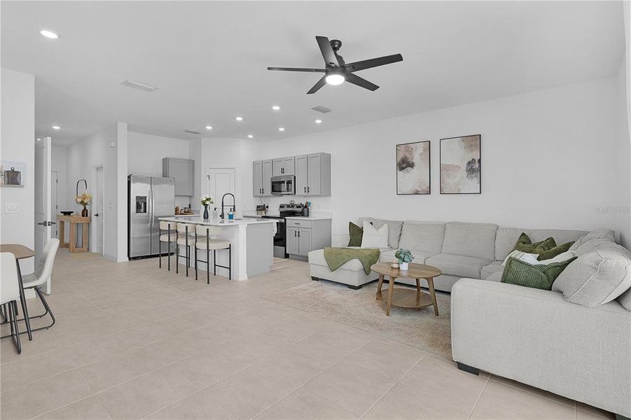 Furnished interior view inside a new home in Waterstone, Groveland (Image 5).