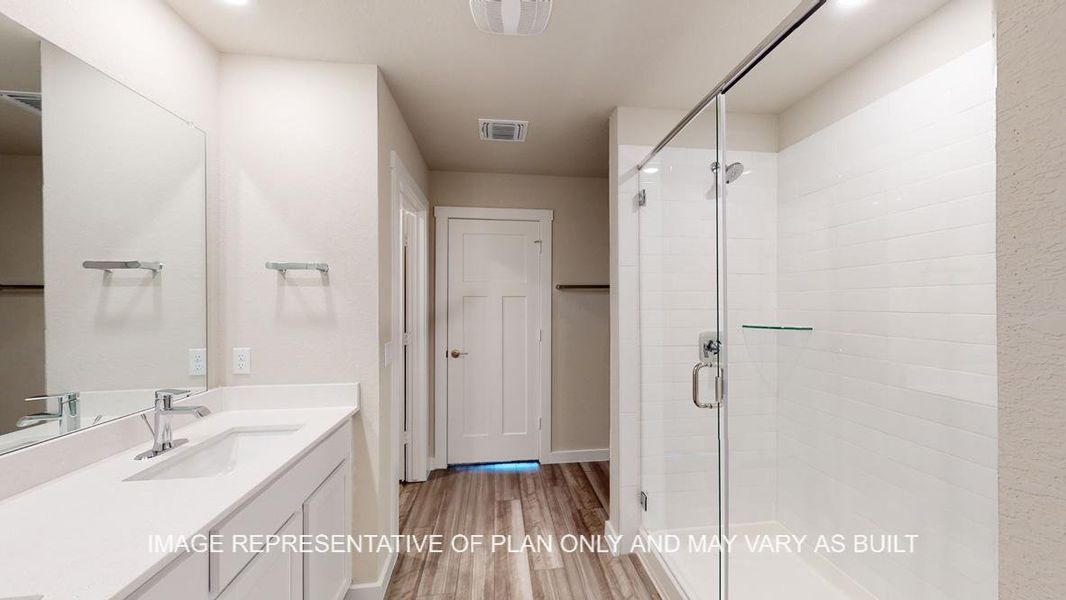 Representative furnished interior of a home built from the Caden by D.R. Horton in Yowell Ranch, Killeen (Image 9).