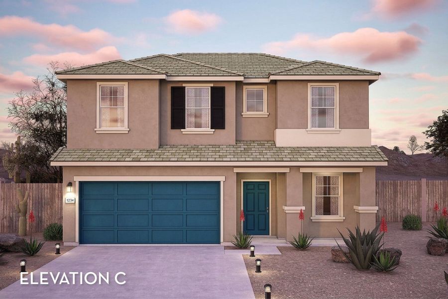 Representative exterior photo of a completed home built from the Trinity AZ by CastleRock Communities in Hayden Estates, Buckeye, AZ (Image 21).