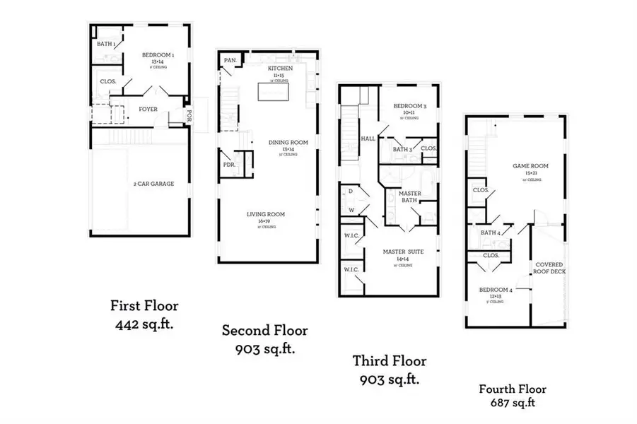 2D floor plan layout of this home in , Addison, TX (Image 4).