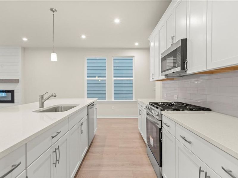 Furnished interior view inside a new home in The Village at Shallowford, Kennesaw (Image 9).