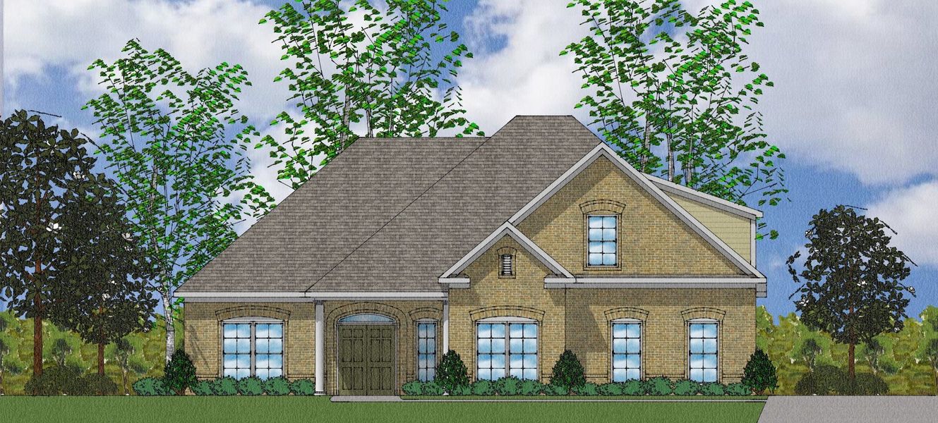 Representative exterior photo of a completed home built from the Campbell - Elite Collection by Mungo Homes in Walnut Grove, Easley, SC (Image 12).