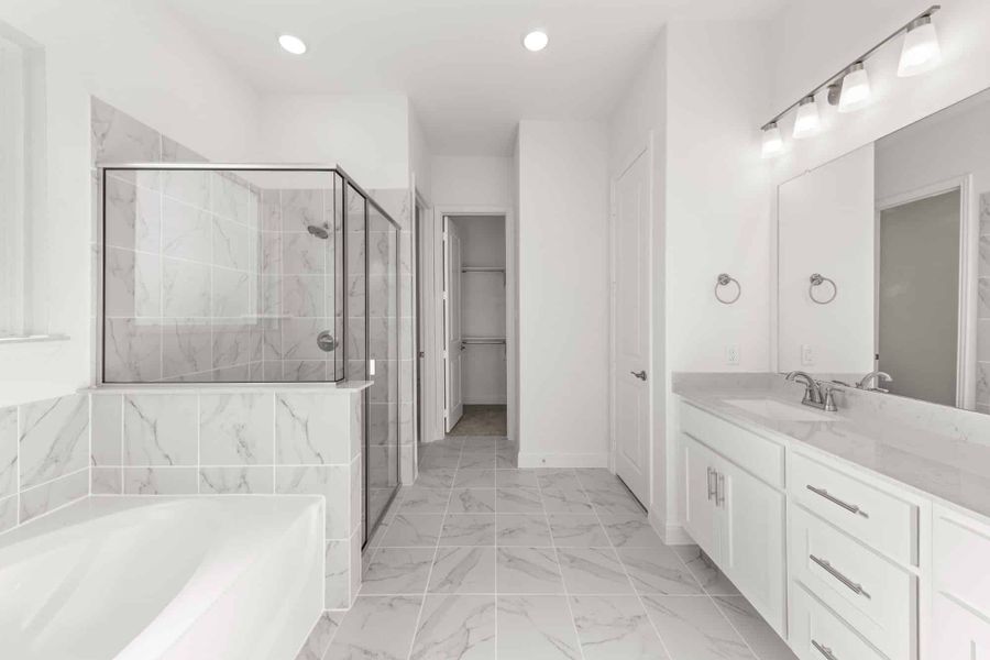 Furnished interior in a model home at Myrtle Creek in Waxahachie (Image 7). Furnished interior in a model home at Myrtle Creek in Waxahachie (Image 7).