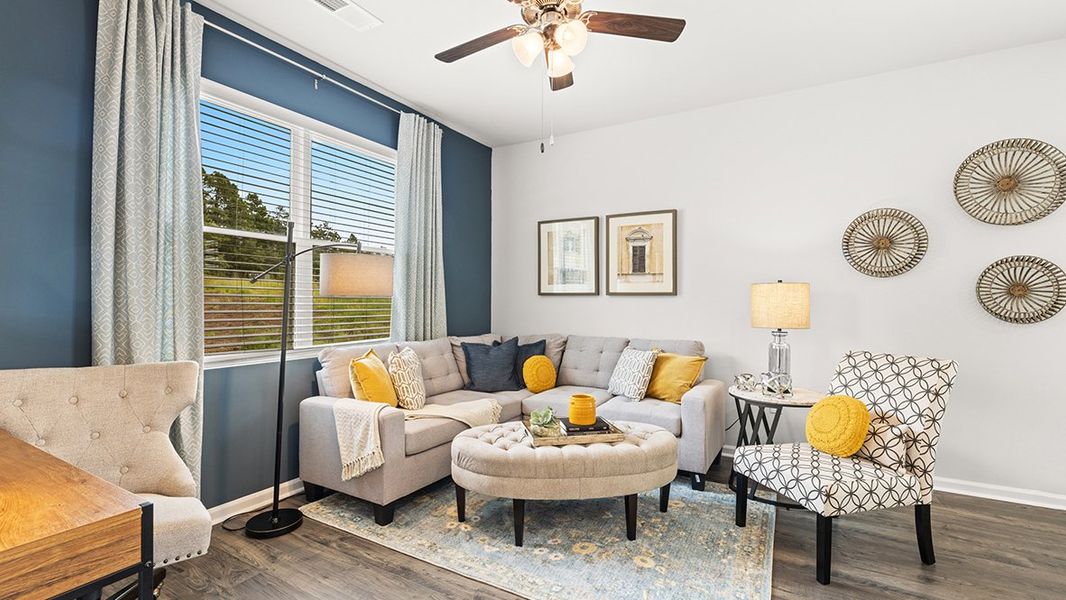 Representative furnished interior of a home built from the Maywood 3 by D.R. Horton in The Parish at Flat Rock Townhomes, Graniteville (Image 24).
