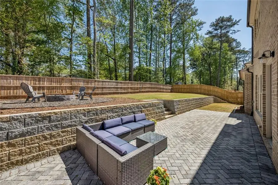 Exterior details and patio area of a home in The Enclave on Lavista, Tucker (Image 3).