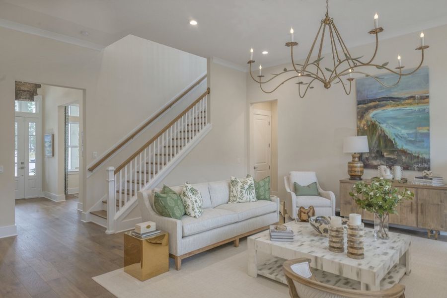 Representative furnished interior of a home built from the Stella II by Riverside Homes in Hidden Creek at SilverLeaf, St. Augustine (Image 12).