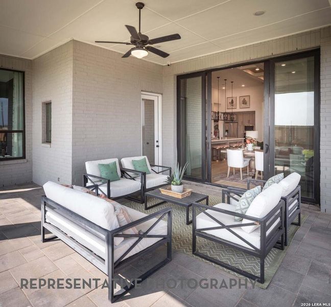 Exterior details and patio area of a home in Mayfair, New Braunfels (Image 2).