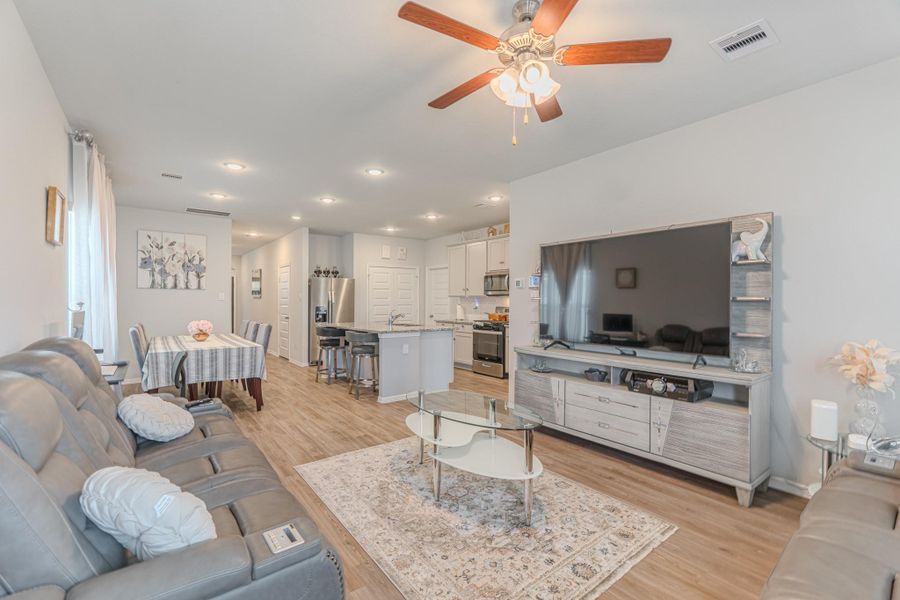 Furnished interior view inside a new home in Lonestar Collection at Aurora, Katy (Image 16). Furnished interior view inside a new home in Lonestar Collection at Aurora, Katy (Image 16).