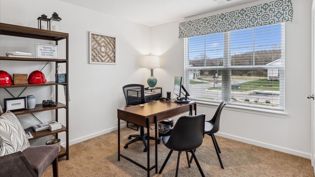 Representative furnished interior of a home built from the Cali by D.R. Horton in Fox Hollow, Dalton (Image 9). Representative furnished interior of a home built from the Cali by D.R. Horton in Fox Hollow, Dalton (Image 9).