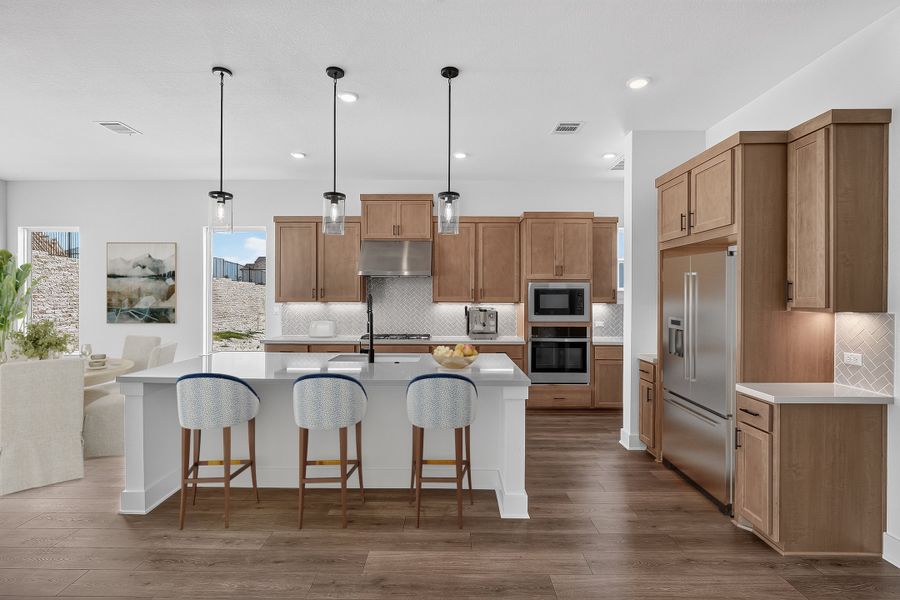 Furnished interior view inside a new home in Travisso, Leander (Image 8).