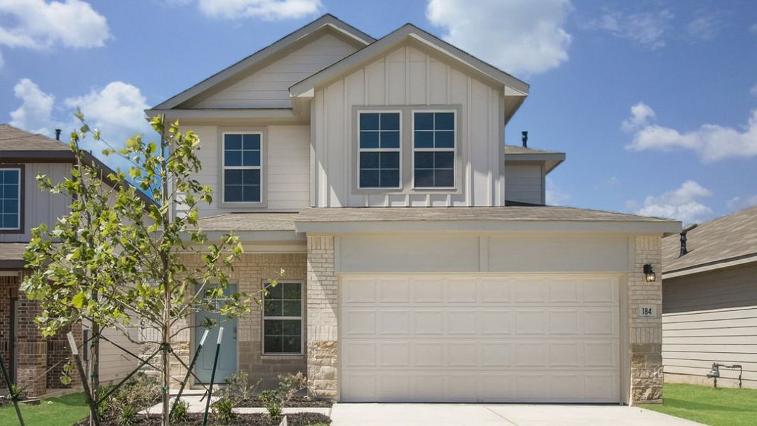 Representative exterior photo of a completed home built from the Hanna by D.R. Horton in California Meadows, Arlington, TX (Image 1). Representative exterior photo of a completed home built from the Hanna by D.R. Horton in California Meadows, Arlington, TX (Image 1).