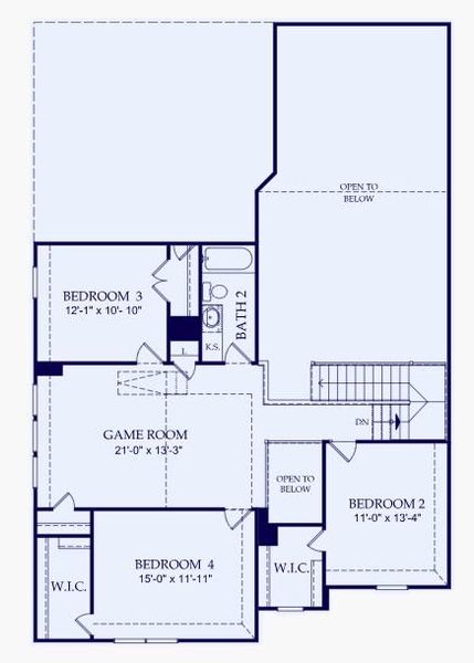 2D floor plan layout of this home in Lago Mar, Texas City, TX (Image 3).