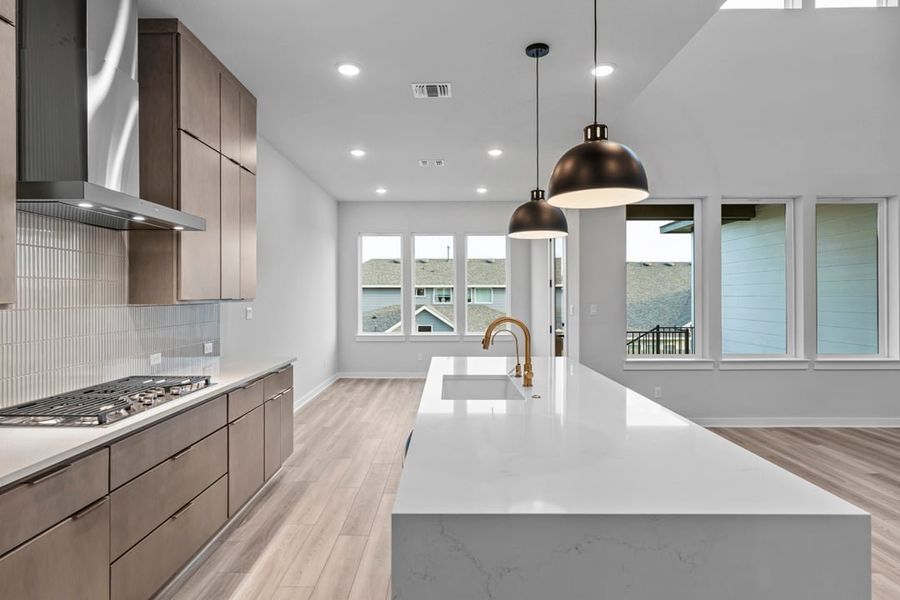 Furnished interior view inside a new home in Park Collection at Lariat, Liberty Hill (Image 14). Furnished interior view inside a new home in Park Collection at Lariat, Liberty Hill (Image 14).