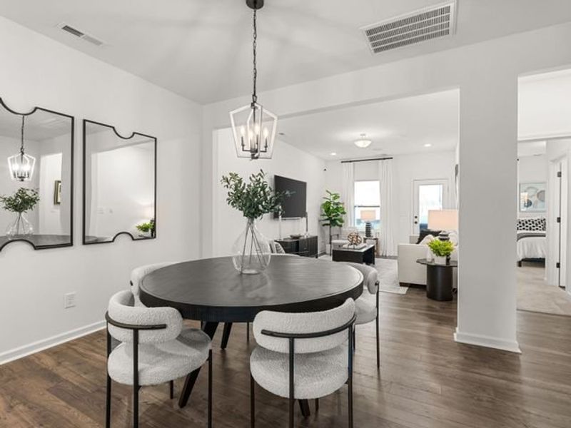 Representative furnished interior of a home built from the Karver TH by True Homes in Harpers Landing Townhomes, Walkertown (Image 6). Representative furnished interior of a home built from the Karver TH by True Homes in Harpers Landing Townhomes, Walkertown (Image 6).