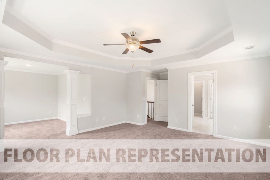 Representative unfurnished interior of a home built from the Hemingway by Ivey Homes in Tillery Park, Grovetown (Image 32).
