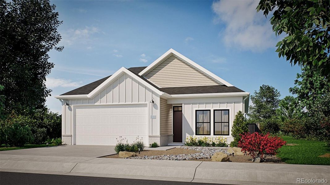 Rockaway Elevation A 2 Car