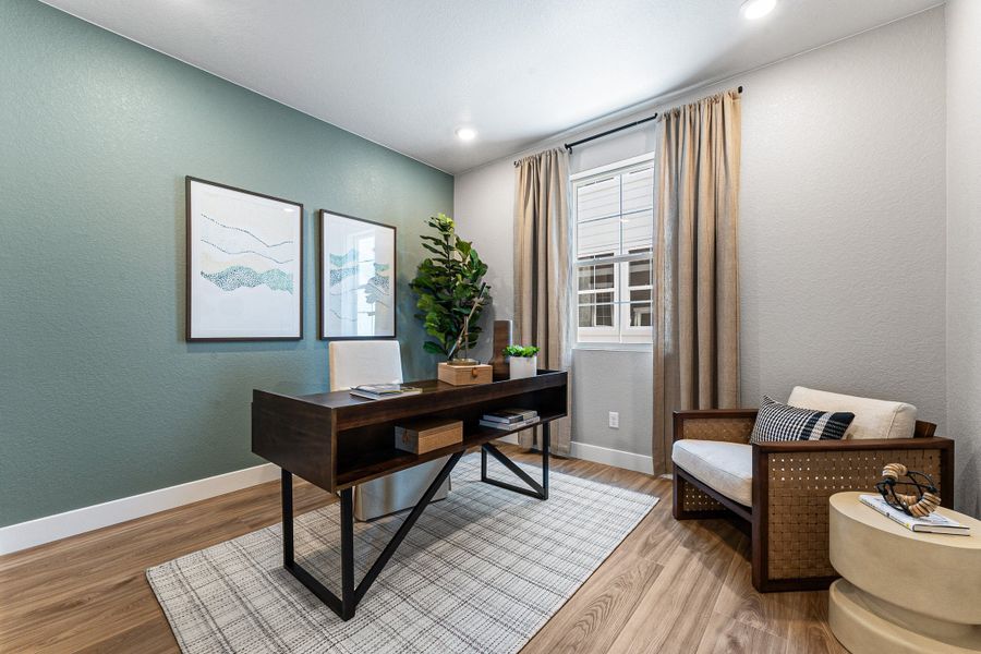 Representative furnished interior of a home built from the Windsor by Taylor Morrison in Macanta City Collection, Castle Rock (Image 19).