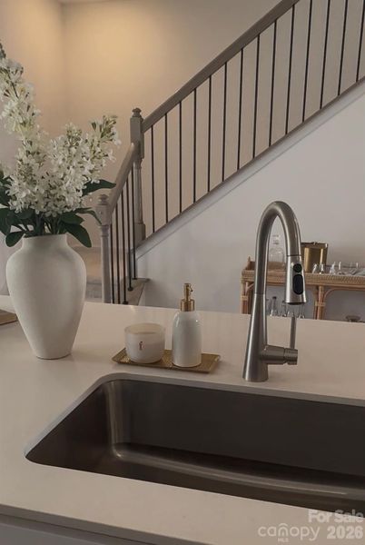 Kitchen undermount sink - model home photos