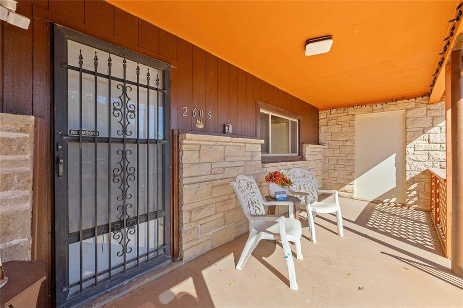 Exterior details and patio area of a home in , Brownwood (Image 13).