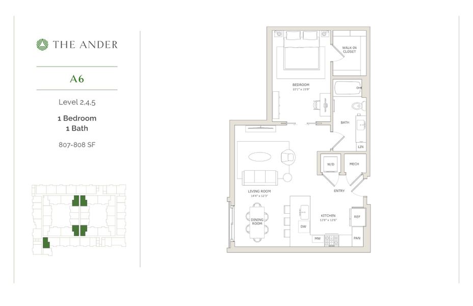 2D floor plan layout for the A6 by Ledgestone Development Group in The Ander, Austin, TX (Image 1). 2D floor plan layout for the A6 by Ledgestone Development Group in The Ander, Austin, TX (Image 1).
