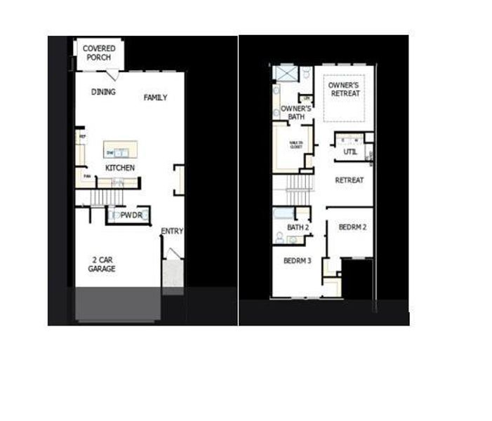 2D floor plan layout of this home in Westview Towns, Waxhaw, NC (Image 2). 2D floor plan layout of this home in Westview Towns, Waxhaw, NC (Image 2).