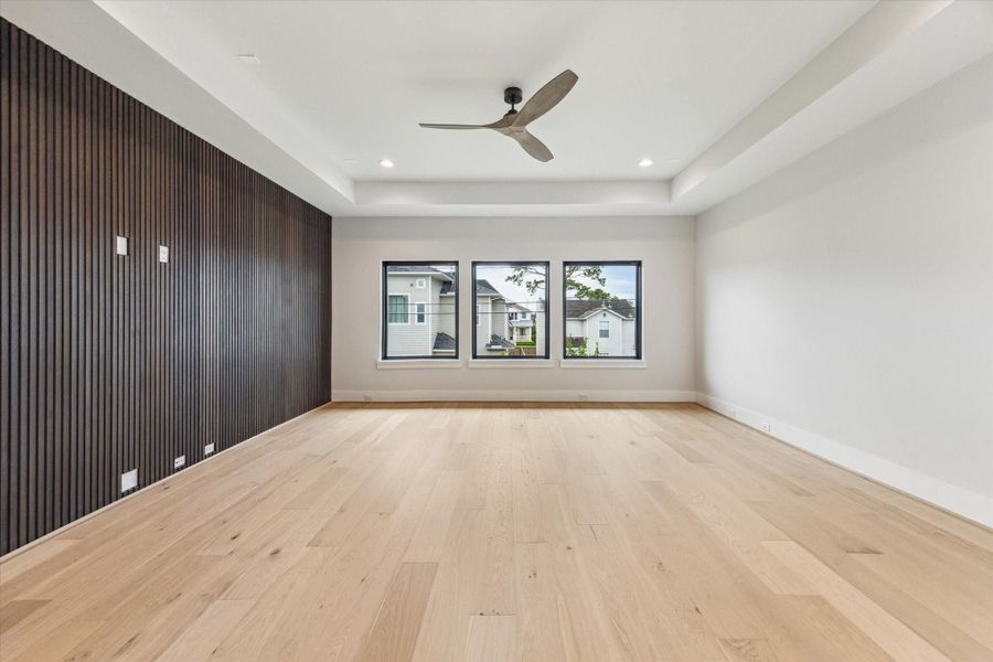 Large game room with architectural accoustic paneling. Large game room with architectural accoustic paneling.
