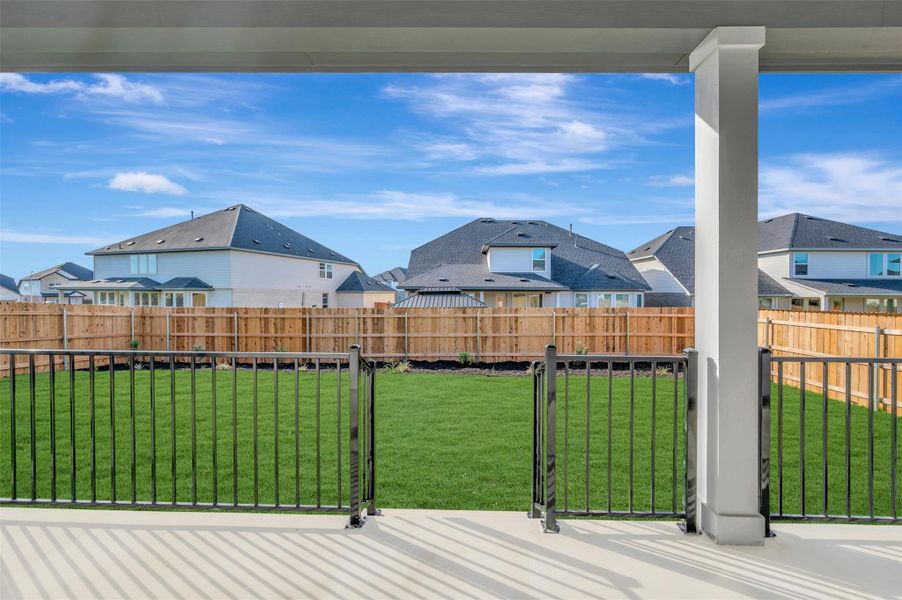 Exterior details and patio area of a home in Edgewood, Leander (Image 3). Exterior details and patio area of a home in Edgewood, Leander (Image 3).