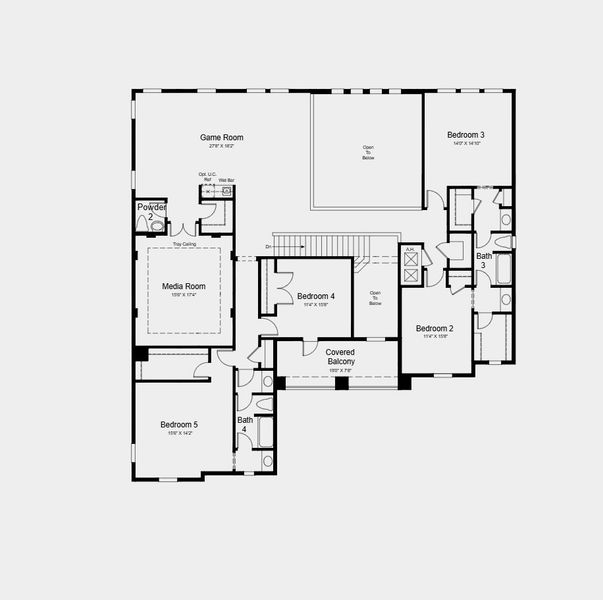 2D floor plan layout for the Forsyth by Taylor Morrison in Victoria Lakes, Odessa, FL (Image 4).
